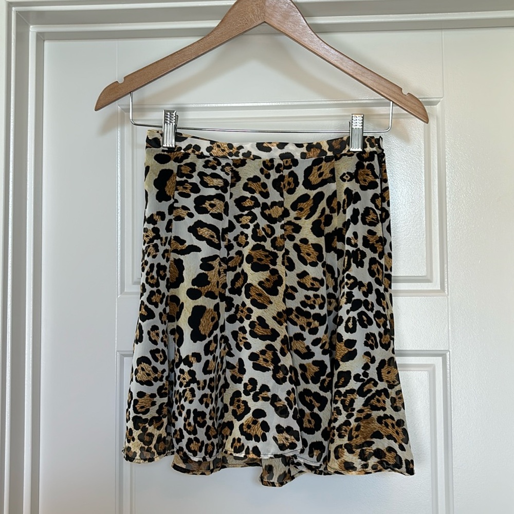 Show Me Your MUMU cheetah print skater skirt